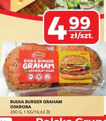 Bułka burger graham Oskroba promocja w Top Market