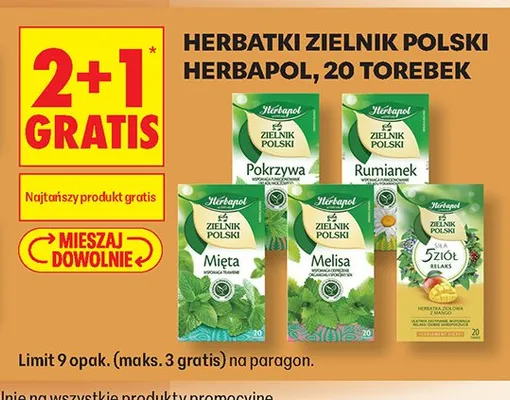 Herbatka ziołowa Herbapol Zielnik Polski Pokrzywa promocja w Biedronka