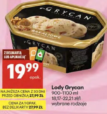 Lody wybrane rodzaje promocja w Delikatesy Centrum
