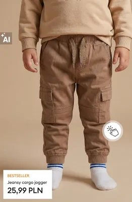 Jeansy cargo jogger promocja w Sinsay