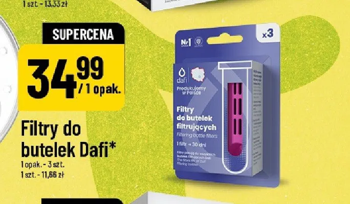 Filtry do butelek Dafi 3-pak promocja w POLOmarket