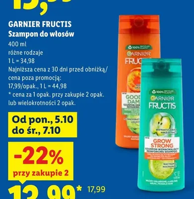 Szampon do włosów Grow Strong Garnier Fructis promocja w Lidl
