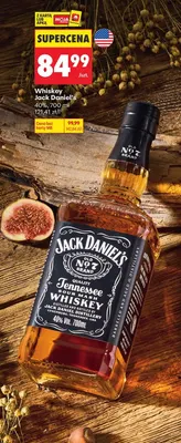 Whiskey Jack Daniel's 40% promocja w Biedronka