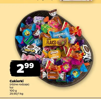 Cukierki różne rodzaje luz Netto promocja w Netto