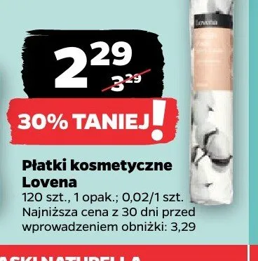 Płatki kosmetyczne Lovena promocja w Netto