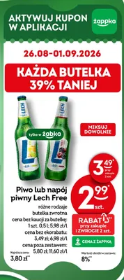 Piwo bezalkoholowe Lech promocja w Żabka