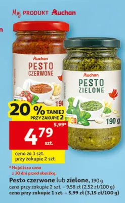 Pesto zielone Auchan promocja w Auchan