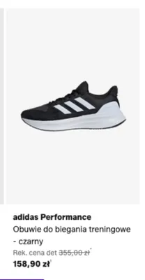 Obuwie do biegania treningowe Adidas Performance czarne promocja w Lounge by Zalando