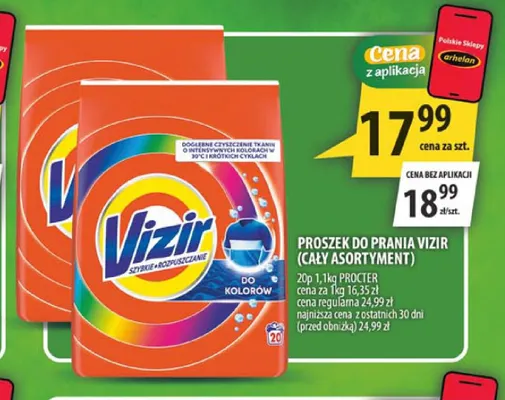 Proszek do prania Vizir do kolorów promocja w Arhelan