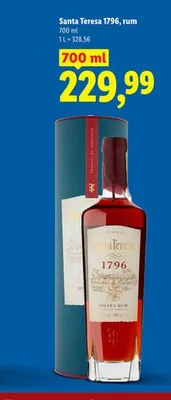 Rum Santa Teresa 1796 promocja w Lidl