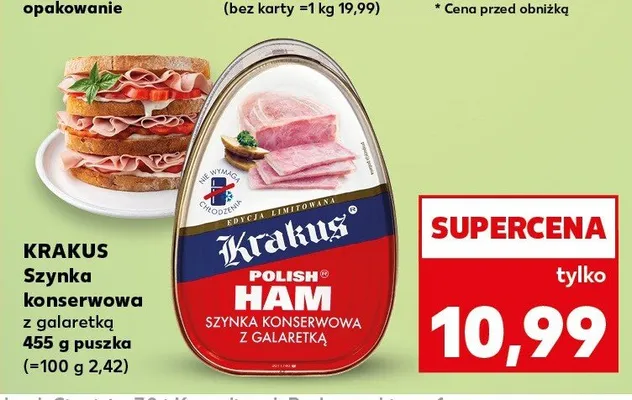 Szynka konserwowa z galaretką Krakus promocja w Kaufland
