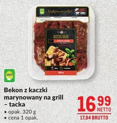 Bekon z kaczki marynowany na grill - tacka Wierzejewski promocja w Makro