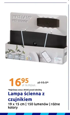 Lampa ścienna z czujnikiem promocja w Action