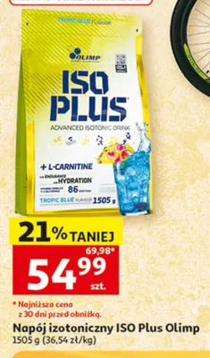Napój izotoniczny ISO Plus Olimp promocja w Auchan