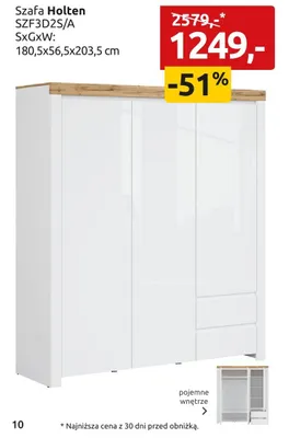 Szafa Holten SZF3D2S/A promocja w Black Red White