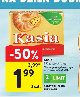 Margaryna Kasia do pieczenia i smażenia promocja w Intermarche