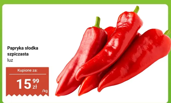 Papryka słodka szpiczasta luz promocja w Dino