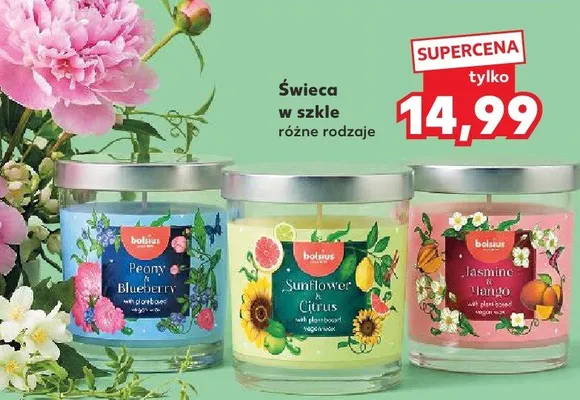 Świeca w szkle różne rodzaje promocja w Kaufland