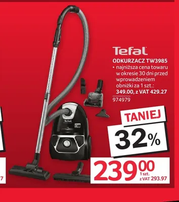 Odkurzacz TW3985 Tefal promocja w Selgros