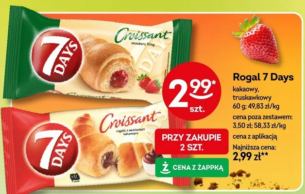Rogal 7 Days truskawkowy promocja w Żabka