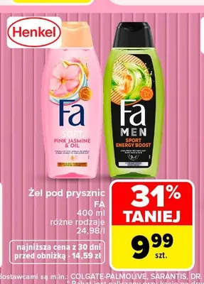 Żel pod prysznic Fa Soft Pink Jasmine & Oil promocja w Carrefour Market