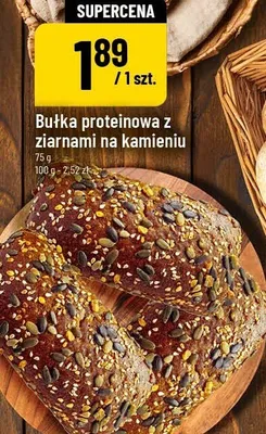Bułka proteinowa z ziarnami na kamieniu promocja w POLOmarket
