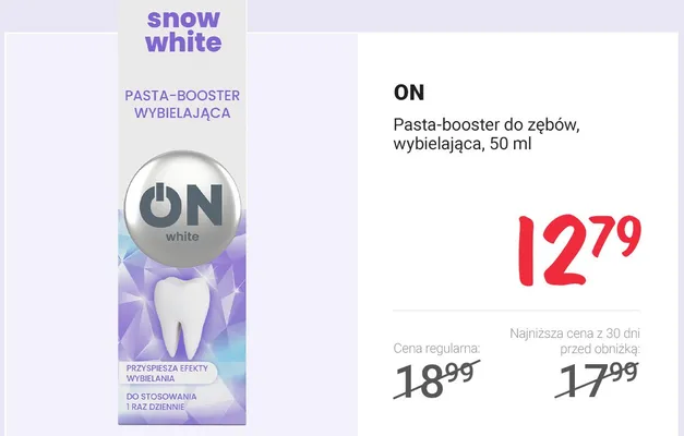 Pasta-booster do zębów, wybielająca promocja w Rossmann