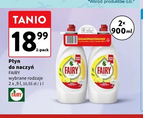 Płyn do naczyń Fairy 2-pak promocja w Intermarche