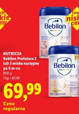 Mleko następne Bebilon Profutura 2 Duo Biotik promocja w Lidl