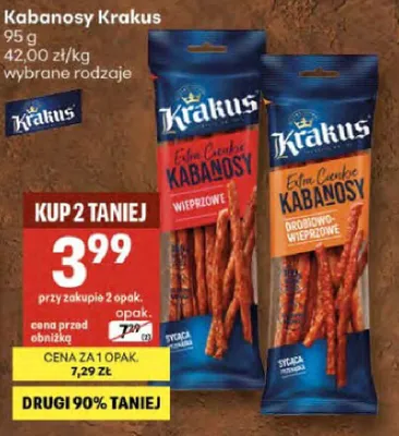 Kabanosy Krakus promocja w Delikatesy Centrum