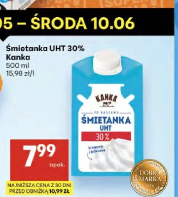 Śmietanka UHT 30% Kanka promocja w Delikatesy Centrum