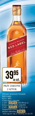 Whisky Johnnie Walker Red Label promocja w Dino