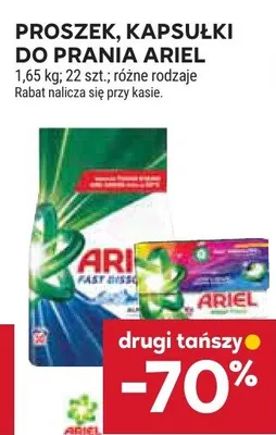 Proszek, kapsułki do prania Ariel promocja w Stokrotka