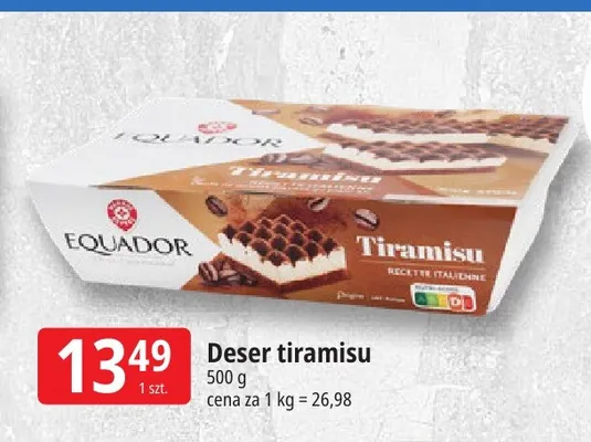 Deser tiramisu Equador promocja w Leclerc