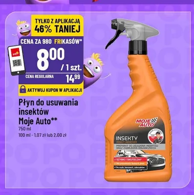 Płyn do usuwania insektów Moje Auto promocja w POLOmarket