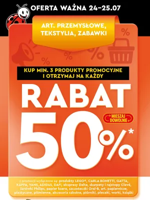 Art. przemysłowe, tekstylia, zabawki promocja w Biedronka