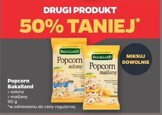 Popcorn solony, maślany promocja w Netto