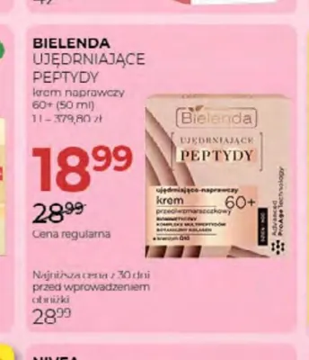 Krem do twarzy naprawczy 60+ Bielenda Ujędrniające Peptydy promocja w Drogerie Jawa