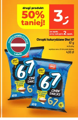 Chrupki kukurydziane Oho! 67 promocja w Dealz