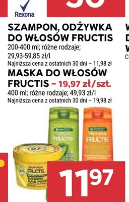 Odżywka do włosów Fructis promocja w Stokrotka