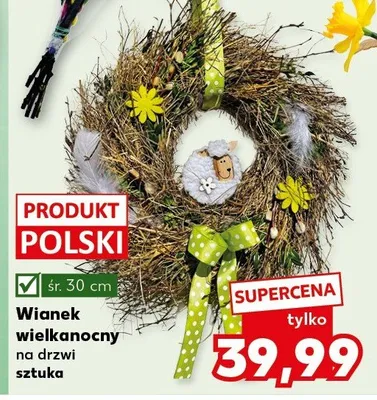 Wianek wielkanocny na drzwi sztuka promocja w Kaufland
