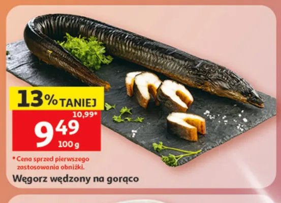 Węgorz wędzony na gorąco promocja w Auchan