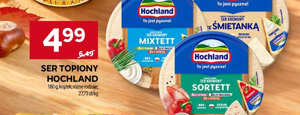 Ser topiony Hochland ze śmietanką promocja w Stokrotka