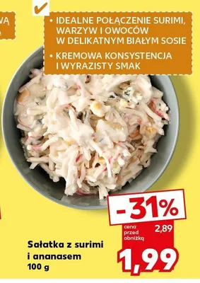Sałatka z surimi i ananasem promocja w Kaufland