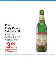 Piwo Zlatý Český Světlý Ležák promocja w Makro