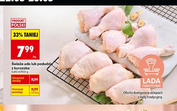 Świeże udo lub podudzie z kurczaka promocja w Biedronka
