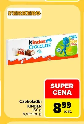 Czekoladki Kinder Chocolate promocja w Carrefour Market