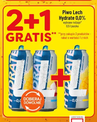 Piwo bezalkoholowe Lech Hydrate Lychee Lemon promocja w POLOmarket