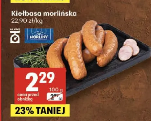 Kiełbasa morlińska Morliny promocja w Delikatesy Centrum