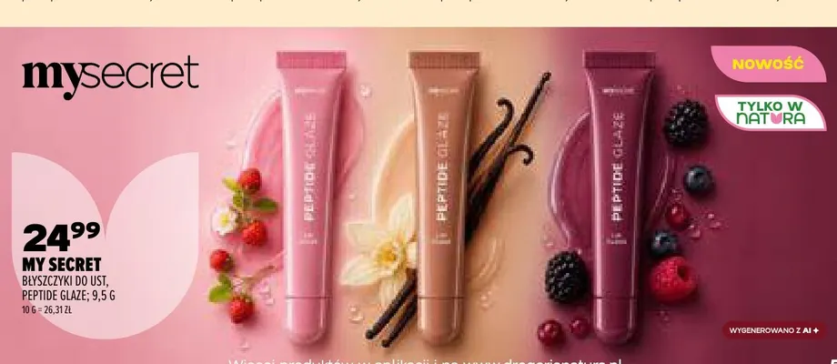 Błyszczyk do ust Peptide Glaze My Secret promocja w Drogerie Natura
